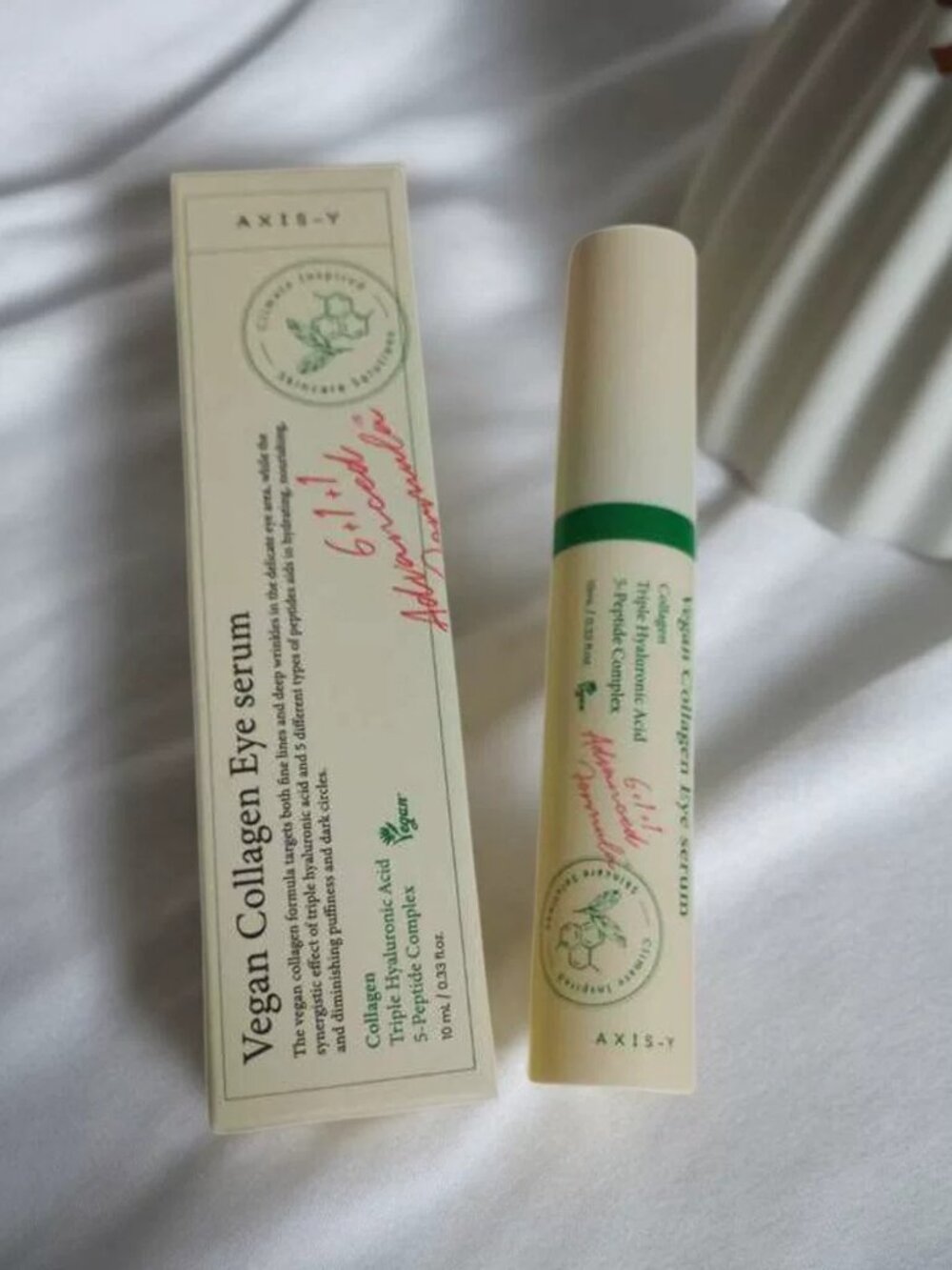 AXIS-Y Vegan Collagen Eye Serum - Reduce Fine Lines & Dark Circles, 0.33 fl oz